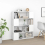 VidaXL vidaXL Book Cabinet Room Divider White Privacy Screen Bookcase Storage Rack 5