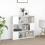 VidaXL vidaXL Book Cabinet Room Divider White Privacy Screen Bookcase Storage Rack 4