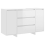 VidaXL (high gloss white) vidaXL Sideboard with 3 Drawers Cupboard Cabinet Highboard Engineered Wood 4