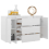 VidaXL (high gloss white) vidaXL Sideboard with 3 Drawers Cupboard Cabinet Highboard Engineered Wood 5