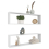 VidaXL vidaXL 2x Wall Cube Shelves White - Engineered Wood Wall Hanging Storage (807079) 4