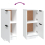 VidaXL (White, 2) vidaXL Sideboards Cupboard Storage Cabinet Home Organiser Engineered Wood 9