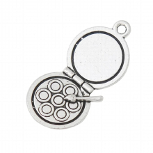 Antique Silver Eye Shadow Charms Makeup Cosmetics Charms 16*33mm 50pcs AAC664