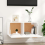 VidaXL (White) vidaXL Wall Cabinet Hanging Storage Cabinet Wall Cupboard Engineered Wood 4