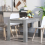VidaXL (grey sonoma) vidaXL Dining Table Kitchen Dinner Table Dining Room Table Engineered Wood 5