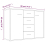 VidaXL (Grey sonoma) vidaXL Sideboard Storage Cupboard Cabinet Buffet Highboard Engineered Wood 8
