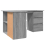 VidaXL (Grey sonoma) vidaXL Corner Desk Chipboard Home Office Computer Study Table Multi Colours 6