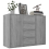 VidaXL (Grey sonoma) vidaXL Sideboard Storage Cupboard Cabinet Buffet Highboard Engineered Wood 5