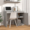 VidaXL (grey sonoma) vidaXL Desk Home Office Study Desk Writing Desk Computer Table Engineered Wood 5