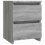 VidaXL (grey sonoma, 1) vidaXL Bedside Cabinet Nightstand End Table Bed Side Table Engineered Wood 3