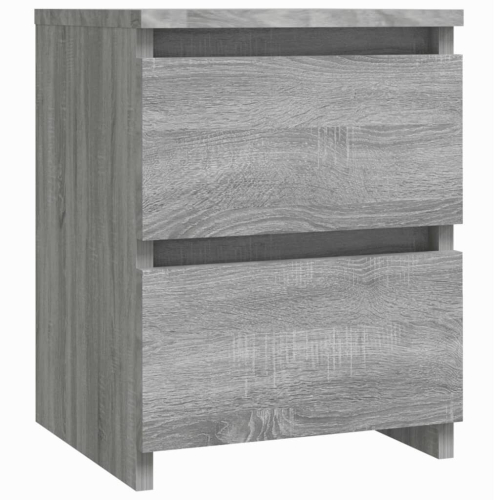 VidaXL (grey sonoma, 1) vidaXL Bedside Cabinet Nightstand End Table Bed Side Table Engineered Wood 2