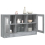 VidaXL (grey sonoma) vidaXL Vitrine Cabinet Sideboard Storage Organiser Cupboard Engineered Wood 8