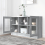 VidaXL (grey sonoma) vidaXL Vitrine Cabinet Sideboard Storage Organiser Cupboard Engineered Wood 9
