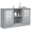 VidaXL (grey sonoma) vidaXL Vitrine Cabinet Sideboard Storage Organiser Cupboard Engineered Wood 7