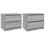 VidaXL (grey sonoma, 2) vidaXL Bed Cabinet Nightstand Side Table Storage Bed Table Engineered Wood 3