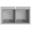 VidaXL Overmount Kitchen Sink Double Basin Plumbing Kit Granite Grey 860 x 510 mm 4