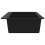 VidaXL vidaXL Overmount Kitchen Sink Double Basin Granite Black Plumbing Fixture 8