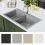 VidaXL Overmount Kitchen Sink Double Basin Plumbing Kit Granite Grey 860 x 510 mm 5