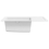 VidaXL vidaXL Kitchen Sink with Overflow Hole Oval White Granite Drainer Waste Kit 7