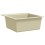 VidaXL vidaXL Granite Kitchen Sink Single Basin Beige Basket Strainer Basin Bowl 4