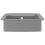 VidaXL vidaXL Granite Kitchen Sink Single Basin Grey Overmount with Basket Strainer 7