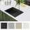 VidaXL vidaXL Kitchen Sink with Overflow Hole Oval Black Granite Drainer Waste Kit 4