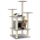VidaXL (light grey) vidaXL Cat Tree with Sisal Scratching Posts 110cm Cat Play Tower Multi Colours 11