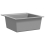 VidaXL vidaXL Granite Kitchen Sink Single Basin Grey Overmount with Basket Strainer 4