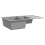 VidaXL vidaXL Granite Kitchen Sink Double Basin Grey Overmount with Basket Strainer 4