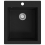 VidaXL vidaXL Overmount Kitchen Sink Single Basin Granite Black Plumbing Fixture 3