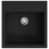 VidaXL vidaXL Granite Kitchen Sink Single Basin Black Overmount with Basket Strainer 3