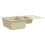 VidaXL vidaXL Granite Kitchen Sink Double Basins Beige Basket Strainer Basin Bowl 4
