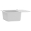 VidaXL vidaXL Granite Kitchen Sink Single Basin White Basket Strainer Wash Bowl Basin 4