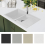VidaXL vidaXL Granite Kitchen Sink Double Basins White Basket Strainer Basin Bowl 8