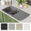 VidaXL vidaXL Granite Kitchen Sink Double Basin Grey Overmount with Basket Strainer 7