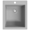 VidaXL vidaXL Overmount Kitchen Sink Single Basin Granite Grey Plumbing Fixture Kit 3