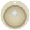 VidaXL vidaXL Granite Kitchen Sink Single Basin Round Beige Basket Strainer Basin 3