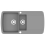 VidaXL vidaXL Granite Kitchen Sink Double Basin Grey Overmount with Basket Strainer 3