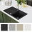 VidaXL vidaXL Granite Kitchen Sink Single Basin with Drainer Reversible Black Fixture 4
