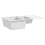 VidaXL vidaXL Granite Kitchen Sink Double Basins White Basket Strainer Basin Bowl 4