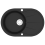 VidaXL Granite Kitchen Sink Single Basin Oval Black 3