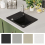 VidaXL vidaXL Granite Kitchen Sink Single Basin Black Overmount with Basket Strainer 7