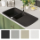 VidaXL vidaXL Granite Kitchen Sink Double Basin Black Overmount with Basket Strainer 7