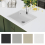 VidaXL vidaXL Granite Kitchen Sink Single Basin White Basket Strainer Wash Bowl Basin 4