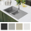 VidaXL vidaXL Granite Kitchen Sink Double Basin Grey Overmount with Basket Strainer 7