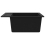 VidaXL vidaXL Granite Kitchen Sink Single Basin Black Overmount with Basket Strainer 6