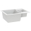 VidaXL vidaXL Kitchen Sink with Overflow Hole Double Basins White Granite Strainer 4
