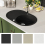 VidaXL Granite Kitchen Sink Single Basin Oval Black 4