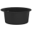 vidaXL Granite Kitchen Sink Single Basin Round Black Overmount Basket Strainer 4