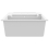 VidaXL vidaXL Granite Kitchen Sink Double Basins White Basket Strainer Basin Bowl 6